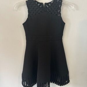 Girls Zunie Black Skater Dress